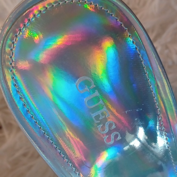 GUESS Mably Rhinestone Stiletto Dress Sandals Mules Sexy High Heels NEW SZ 10M - Picture 13 of 16